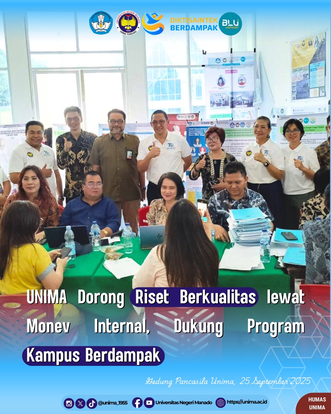 Unima Dorong Riset Berkualitas lewat Monev Internal, Dukung Program Kampus Berdampak